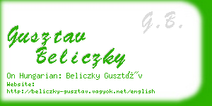 gusztav beliczky business card